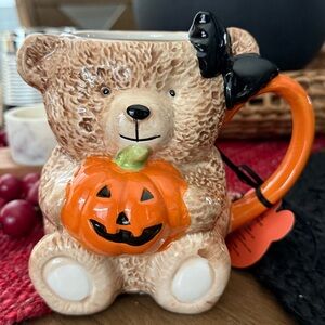 . Marshalls Halloween Bear With Bow And Pumpkin Shapes Coffee Cup/Mug